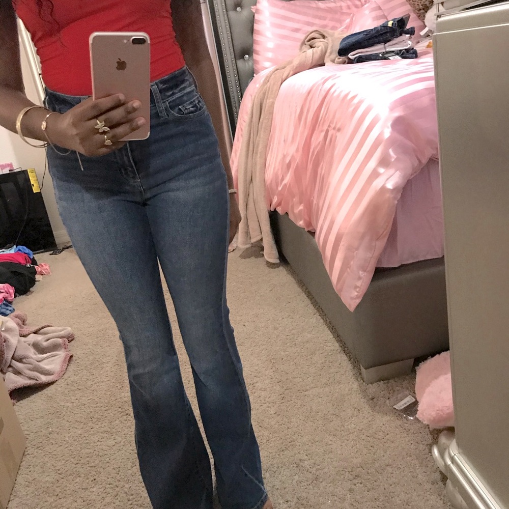 Blue flare bootcut jeans